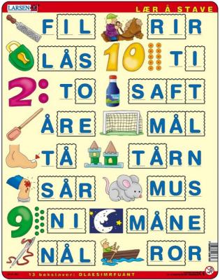 LARSEN Puzzle Cadre - Apprendre &agrave; &eacute;peler 2 (en Norv&eacute;gien) 