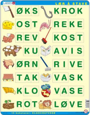 LARSEN Puzzle Cadre - Apprendre &agrave; &eacute;peler 3 (en Norv&eacute;gien) 