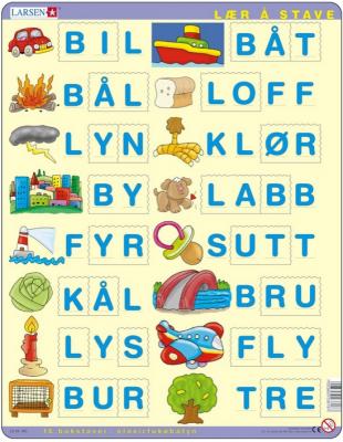 LARSEN Puzzle Cadre - Apprendre &agrave; &eacute;peler 4 (en Norv&eacute;gien) 