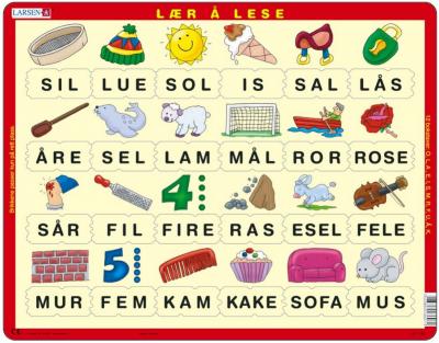 LARSEN Puzzle Cadre - Apprendre &agrave; Lire (en Norv&eacute;gien) 