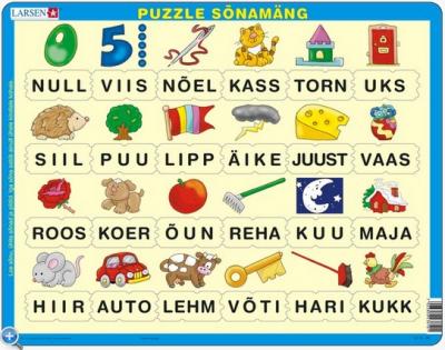 LARSEN Puzzle Cadre - Apprendre &agrave; Lire l'Estonien (en Estonien) 