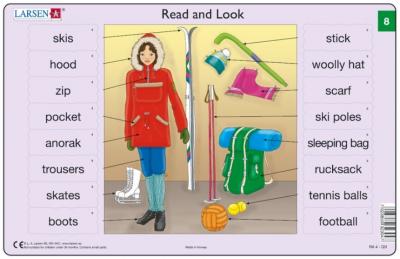 LARSEN Puzzle Cadre - Apprendre l'Anglais : Read and Look 8 (en Anglais) 