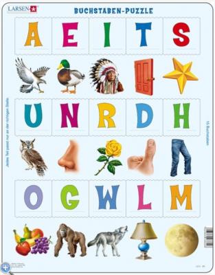 LARSEN Puzzle Cadre - Apprendre les Lettres (en Allemand) 