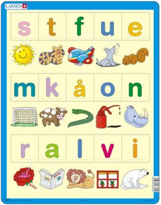 LARSEN Puzzle Cadre - Apprendre les Lettres (en Norv&eacute;gien) 