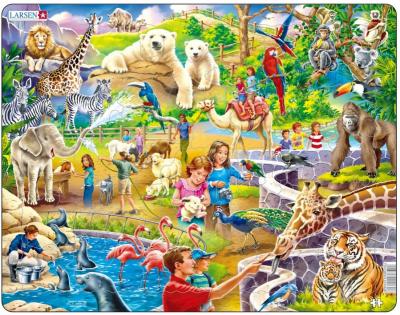LARSEN  puzzle Maxidans le zoo 48 pi&egrave;ces
