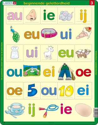 LARSEN Puzzle Cadre - Beginnende geletterdheid 3 (en hollandais) 