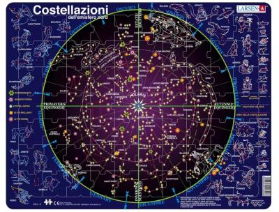 LARSEN Puzzle Cadre - Carte des Constellations (en Allemand)