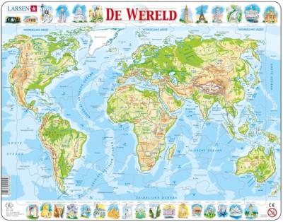 LARSEN Puzzle Cadre - De Wereld (en Hollandais) 