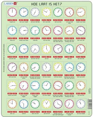 LARSEN Puzzle Cadre - Hoe Laat is Het (en Hollandais) 
