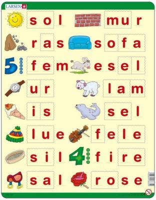 LARSEN Puzzle Cadre - L&aelig;r &aring; lese (sm&aring; bokstaver) (en Norv&eacute;gien)