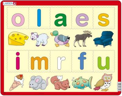 LARSEN Puzzle Cadre - L&aelig;r bokstavene (sm&aring;) (en Norv&eacute;gien) 