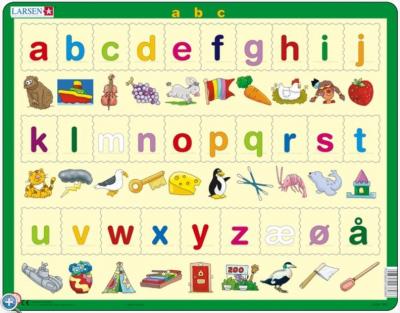 LARSEN Puzzle Cadre - L&aelig;r bokstavene (sm&aring;), en Norv&eacute;gien 