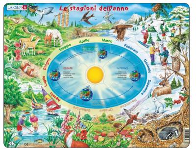 LARSEN Puzzle Cadre - Le stagioni dell'anno (en Italien) 