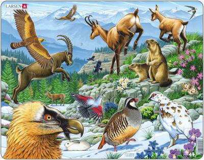 LARSEN Puzzle Cadre - Les Animaux de la Montagne 