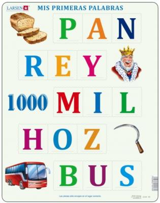 LARSEN Puzzle Cadre - Mis Primeras Palabras (en Espagnol) 
