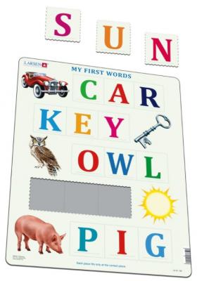 LARSEN Puzzle Cadre - My First Words (en Anglais) 