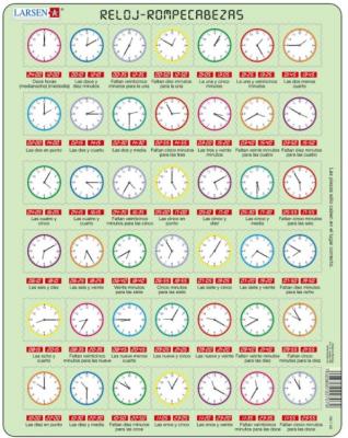 LARSEN Puzzle Cadre - Reloj Rompecabezas (en Espagnol) 
