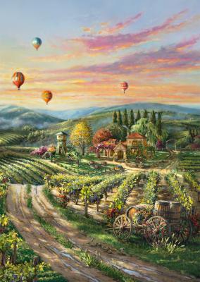 SCHMIDT SPIELE Puzzle Thomas Kinkade - Peaceful Valley Vineyard 