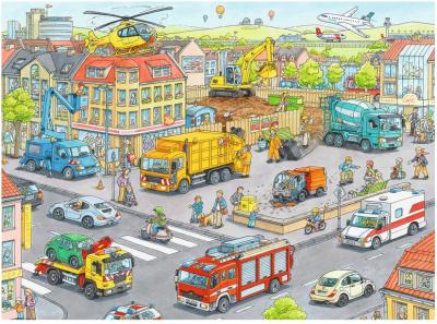 RAVENSBURGER Puzzle V&eacute;hicules de la Ville 