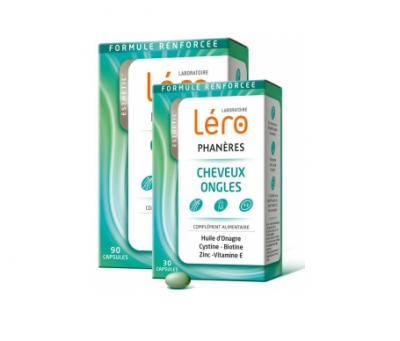 LERO L&eacute;ro phan&egrave;res ongles cassants & chute de cheveux 90+30 capsules