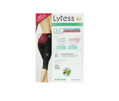 LYTESS Pantacourt Thermo Minceur - Confort, extensible, sans couture - Efficacit&eacute; Cosm&eacute;tique Prouv&eacute;e - Noir - Taille L/XL -  