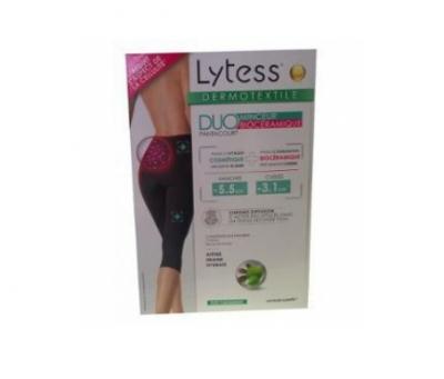 LYTESS Pantacourt Thermo Minceur - Confort, extensible, sans couture - Efficacit&eacute; Cosm&eacute;tique Prouv&eacute;e - Noir - Taille S/M -  