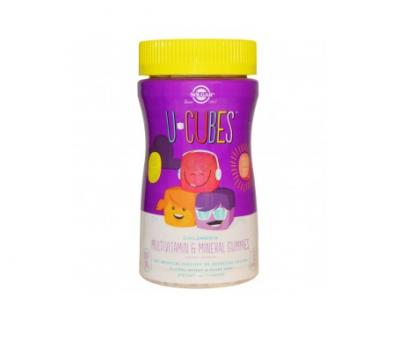 SOLGAR  U-Cubes Multi-vitamines et Min&eacute;raux 60 Gommes