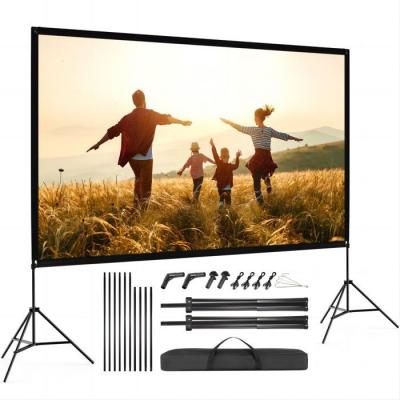  VISULAPEX &Eacute;cran de Projection 100 Pouces avec Support 4K HD 16: 9 Portable Facile &agrave; Installer
