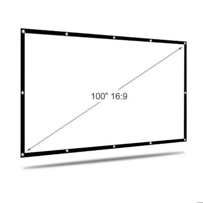 KYF Ecran de Projection Mural Pliable - 100"" - Double Face Avant/Arri&egrave;re