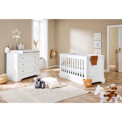  Pinolino Ensemble lit enfant commode &agrave; langer Emilia Gold bois large 70x140 cm