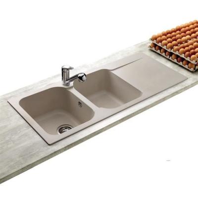 EWI Vier synth&egrave;se beige mouchet&eacute;  ziggy 2 bacs 1 &eacute;gouttoir - beige