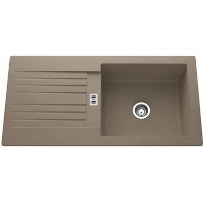 CUISISSIMO Vier synth&egrave;se b&eacute;ton pluton 1 grand bac 1 &eacute;gouttoir - gris