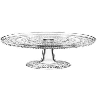 IITTALA  Kastehelmi Assiette &agrave; Tarte, Verre, Transparent, Standard