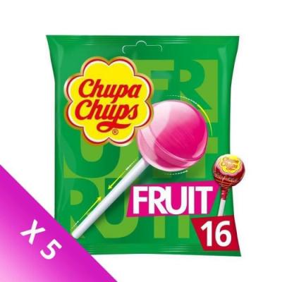 CHUPA CHUPS Bonbons Sucettes Aux Fruits  - Le Sachet De 16 - 192 G