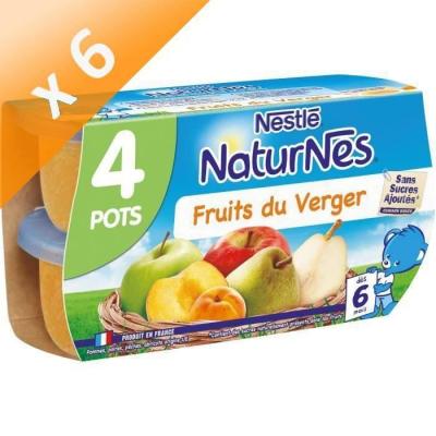 NATURNES Fruits du verger - d&egrave;s 6 mois,  Nestl&eacute; (4 x 130 g) 