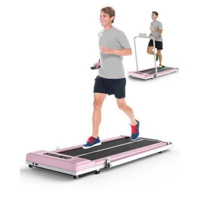DSKEUZEEW 2 en 1 Tapis de marche Pliable Rose - Tapis de Course Roulant &eacute;lectrique - 1-10 Km/h Vitesse R&eacute;glable - Avec accoudoir et &Eacute;cran lcd