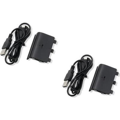 STRA&SZLIG;E GAME 2 X Batterie 2400 mah + C&acirc;ble chargeur USB pour Manette sans fil Xbox One - Genca-030 -  &reg; 