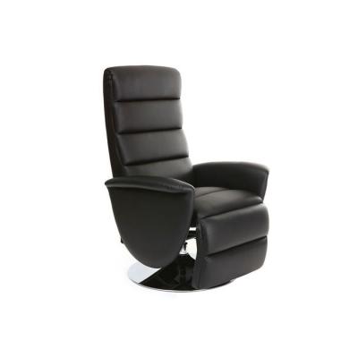 MILIBOO Fauteuil relax manuel noir NELSON L71xP78xH112