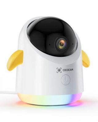  COCOCAM 2K Babyphone cam&eacute;ra Wi-FI 2.4/5GHZ, Pan 355&deg;, Tilt 120&deg;, Lumi&egrave;re Amusante, Analyse IA, D&eacute;tection des Pleurs, Capteur De Temp&eacute;rature/Humidit&eacute; 