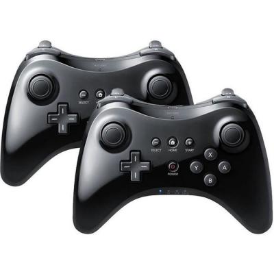 QUMOX 2PCS  Manette Contr&ocirc;leur U Pro Joystick de Jeux Double Analogique sans fil compatible avec Nintendo Wii U noire 
