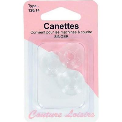  Canette en plastique pour machine &agrave; coudre Singer - 120/14 - 3 pcs