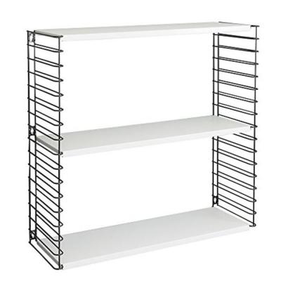 METALTEX Etag&egrave;re 3 niveaux cadre noir &eacute;tag&egrave;res blanches