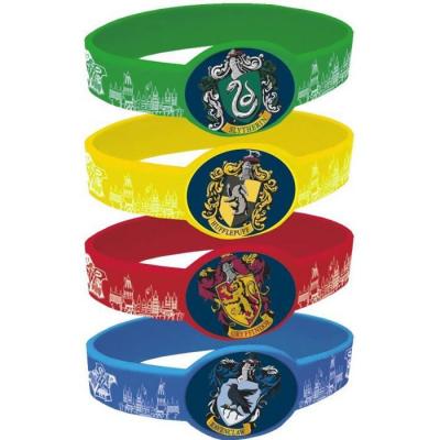 HARRY POTTER Parti  Favor Bracelets Stretchy [4 Per Pack]