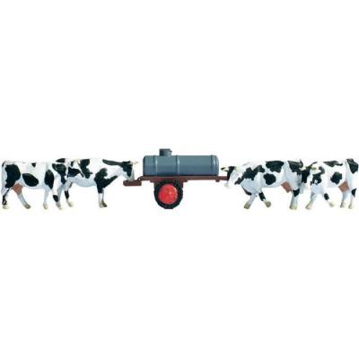 NOCH  - 16658 - Mod&eacute;lisme Ferroviaire - Vaches &Agrave; L'Abreuvoir - 4 Vaches + Accessoires