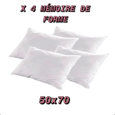 HOME DECO Oreillers -  - 50 x 70 cm - M&eacute;moire de forme - Anti-acarien - Lot de 4 