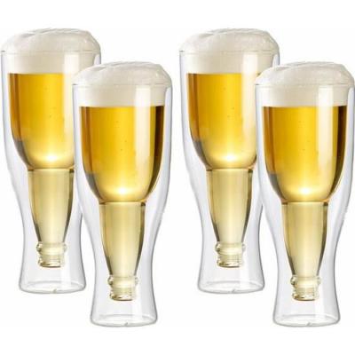 INFACTORY  4 verres &agrave; bi&egrave;re &agrave; double paroi - 20 cl