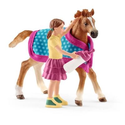 SCHLEICH Poulain avec couverture - Coffret Horse Club - 42361