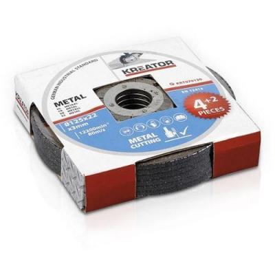 KREATOR  03070120 Jeu de 6 Disques &agrave; tron&ccedil;onner de m&eacute;tal &Oslash; 125 mm
