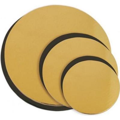 SCRAPCOOKING Lot de 6 supports &agrave; g&acirc;teaux dor&eacute; et noir 14-22cm