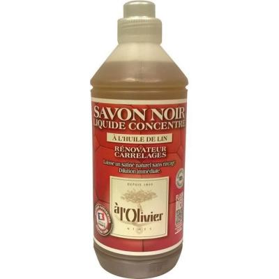 A L OLIVIER Nettoyant M&eacute;nager Savon Noir Liquide A L'olivier - La Bouteille D'1l